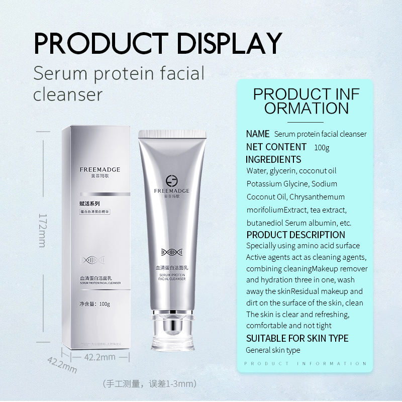  Freemadge Serum Protein Cleanser for Oily Skin, Facial Oil Control, Deep Cleansing for Men and Women(pic7)