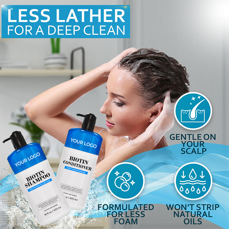 Organic Anti-Loss Biotin Hair Shampoo Cream Natural Hair-Repairing Nourishing Refreshing Formula Hair-Loss Prevention(pic3)