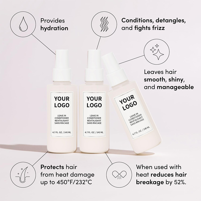 GREENLEM Organic Hair Care Leave-in Conditioner Private Label Hydrating Smoothing Detangling Shiny Heat Protection Spray for All(pic6)