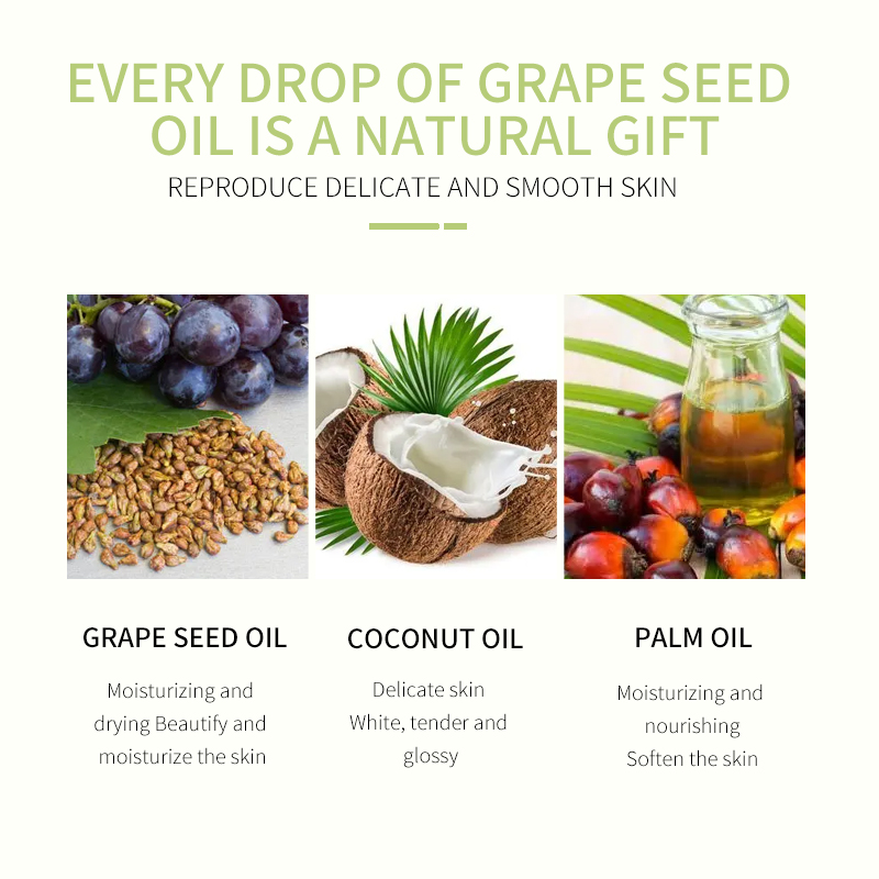 Grapeseed Oil, Pure & Natural Massage and Carrier Oil, Skin Care for Sensitive Skin, Light Silky Moisturizer for All Skin Types (pic4)