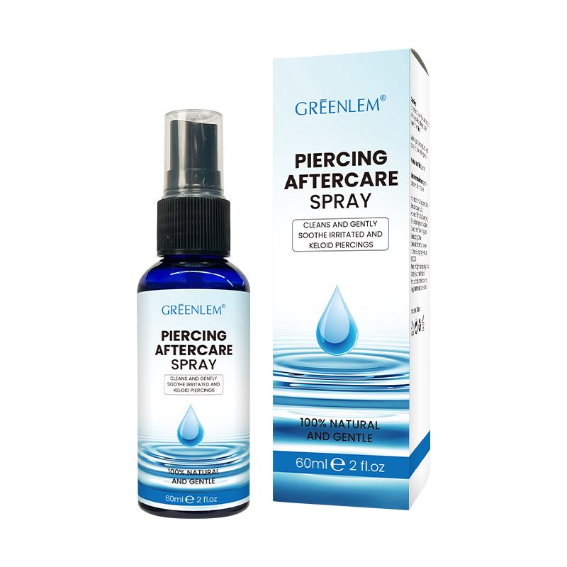 Gentle Saline Aftercare Spray St Johns Wort Vasaka Leaf for New Piercings Hypoallergenic Alcohol-Free Solution Clean(pic1)