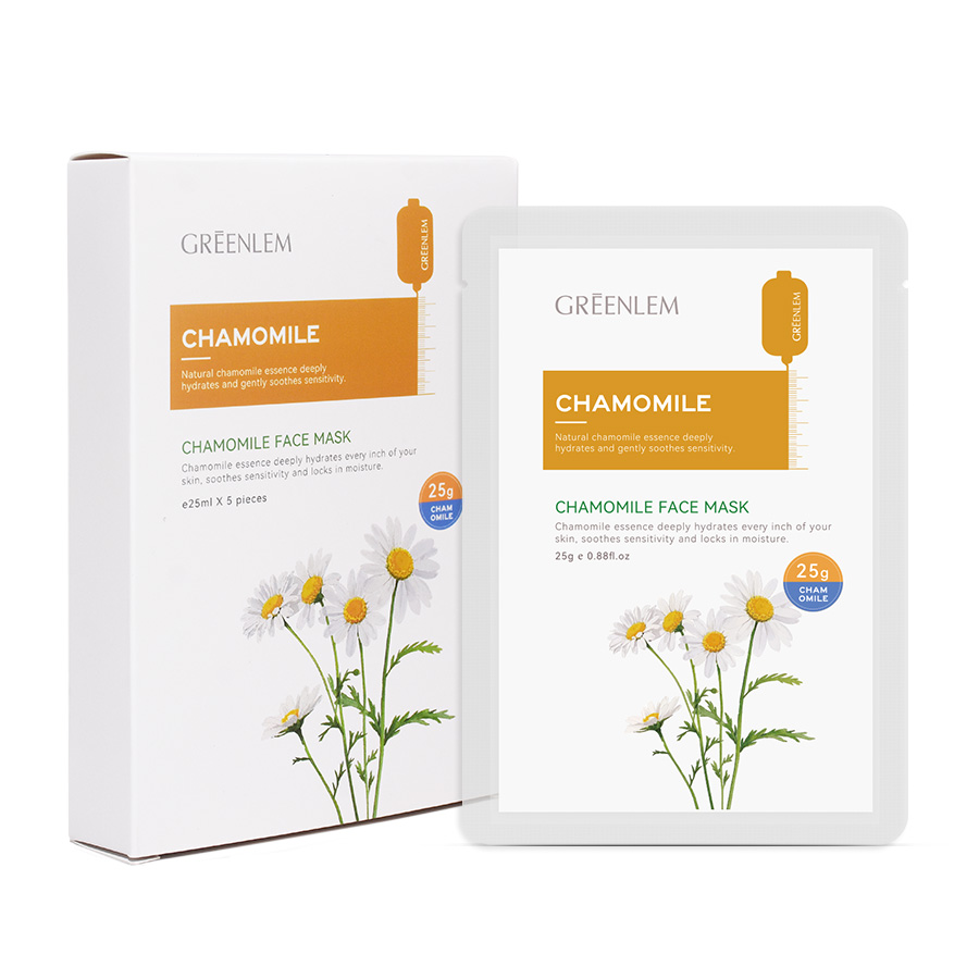 GreenLem Beauty Chamomile Masque Peel Sheet Lightening Facial for Combination Skin Moisturizing Face(pic6)